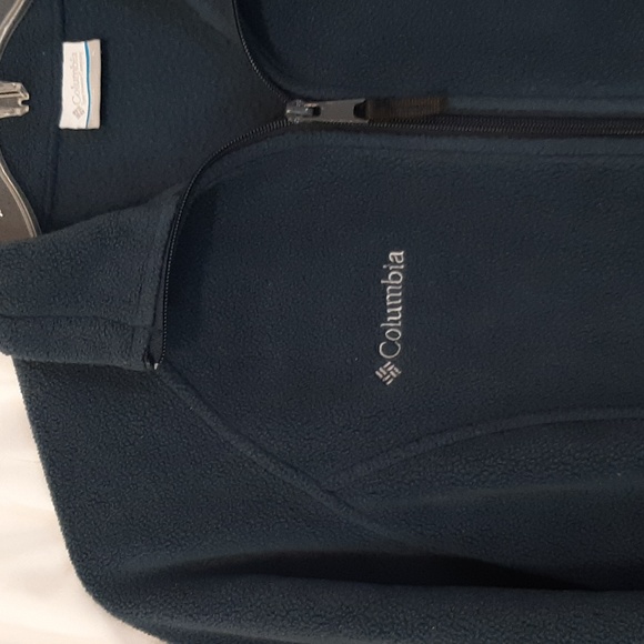 Columbia Women's Size L Dark Blue Fleece Zip Up Jacket - Picture 3 of 12